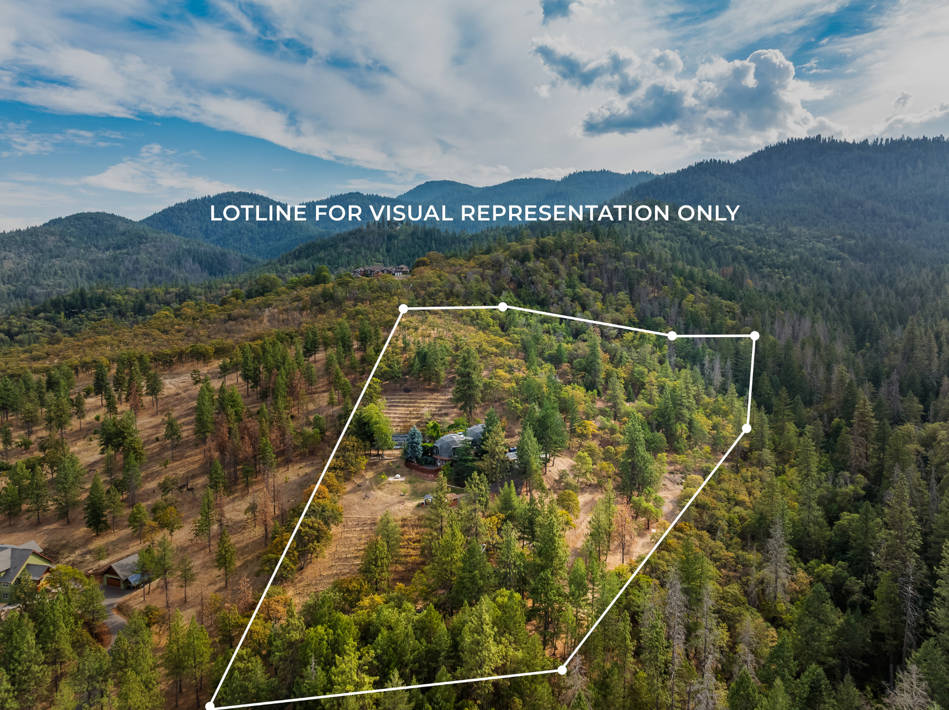 Approximate property lot line shown for visual representation only
